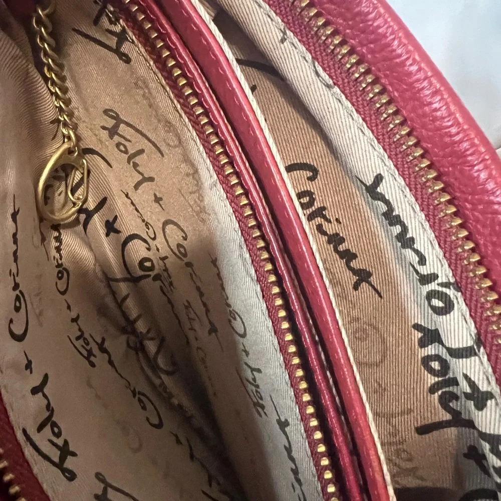 Foley + Corinna Red Crossbody Bag with Gold Hardware - Picture 8 of 14